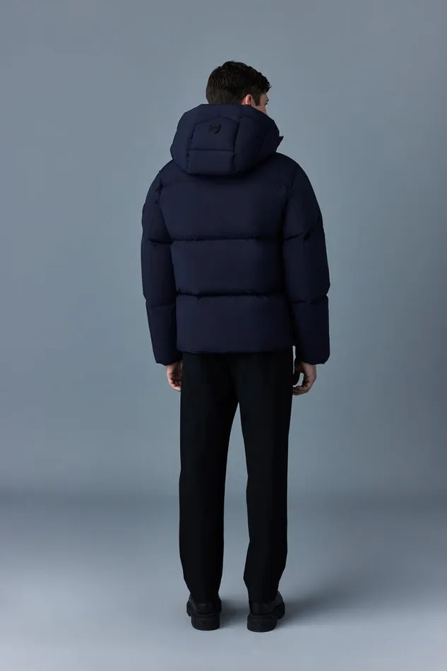 Puffer Men Mackage KENT Stretch Matt Down Jacket With Hood Black Puffer Men Mackage KENT Stretch Matt Down Jacket With Hood Black