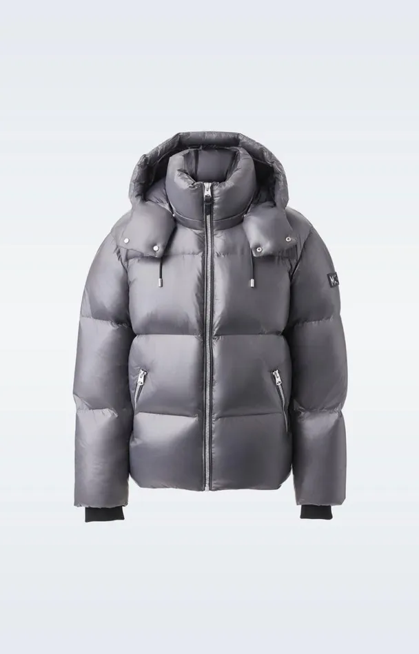 Puffer Men Mackage KENTZ Lustrous Down Jacket With Hood White