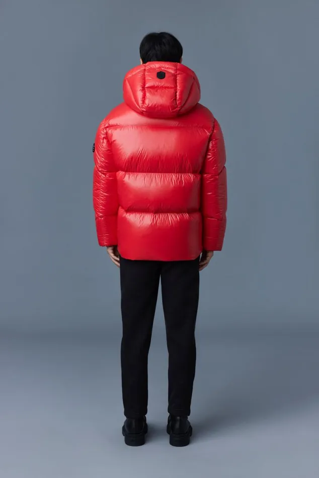 Puffer Men Mackage KENTZ Lustrous Down Jacket With Hood White