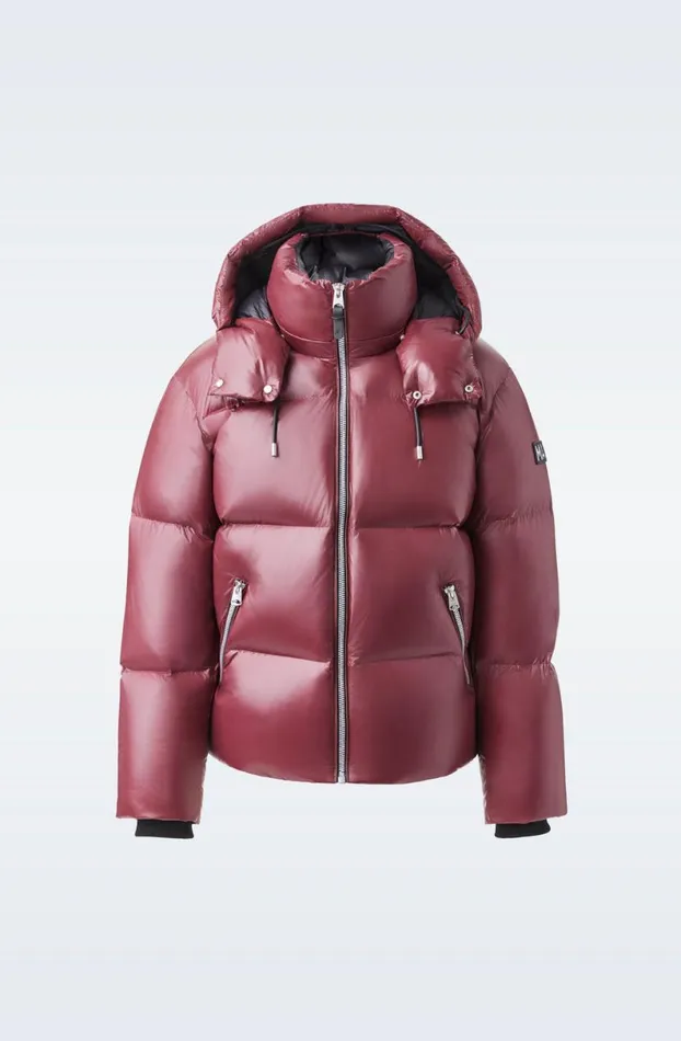 Puffer Men Mackage KENTZ Lustrous Down Jacket With Hood White