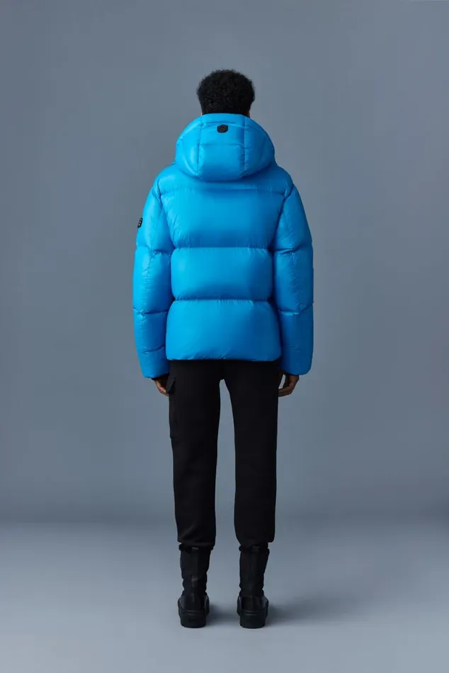 Puffer Men Mackage KENTZ Lustrous Down Jacket With Hood White
