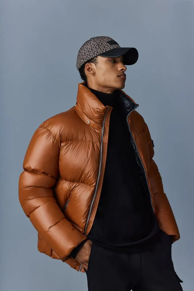Puffer Men Mackage KENTZ Lustrous Down Jacket With Hood White