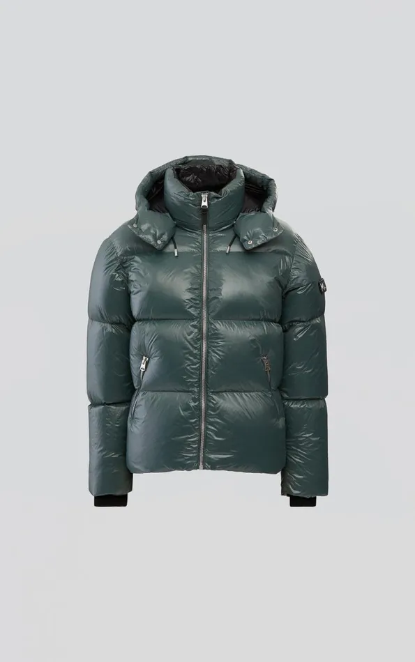 Puffer Men Mackage KENTZ Lustrous Down Jacket With Hood White