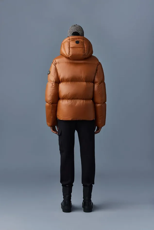 Puffer Men Mackage KENTZ Lustrous Down Jacket With Hood White