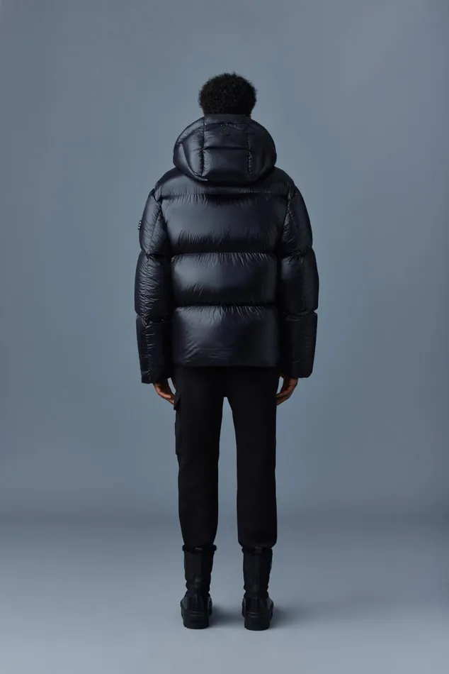 Puffer Men Mackage KENTZ Lustrous Down Jacket With Hood White
