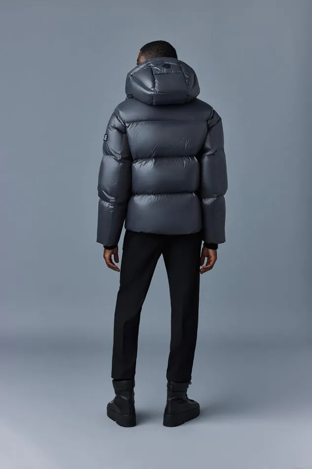 Puffer Men Mackage KENTZ Lustrous Down Jacket With Hood White