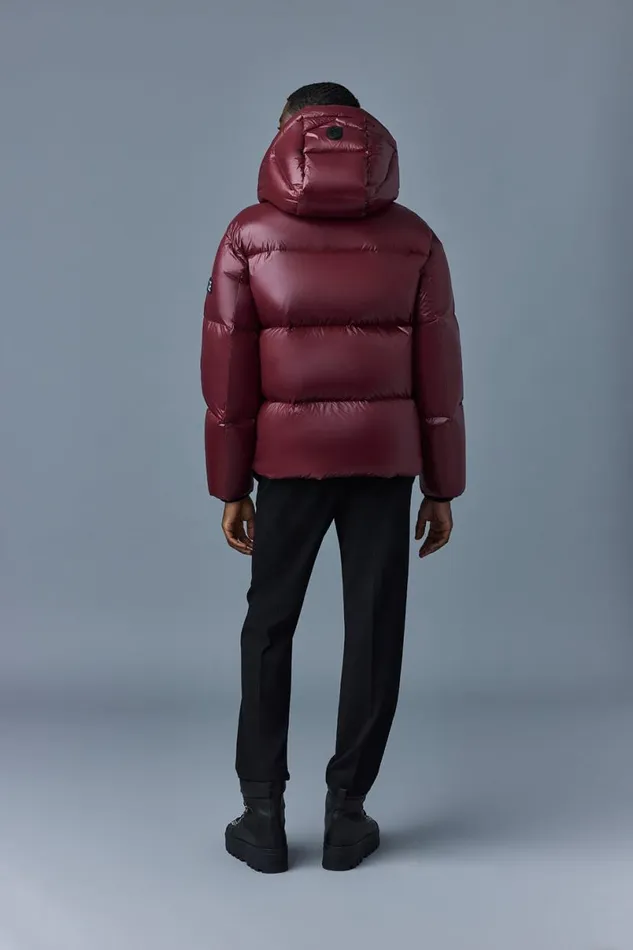 Puffer Men Mackage KENTZ Lustrous Down Jacket With Hood White