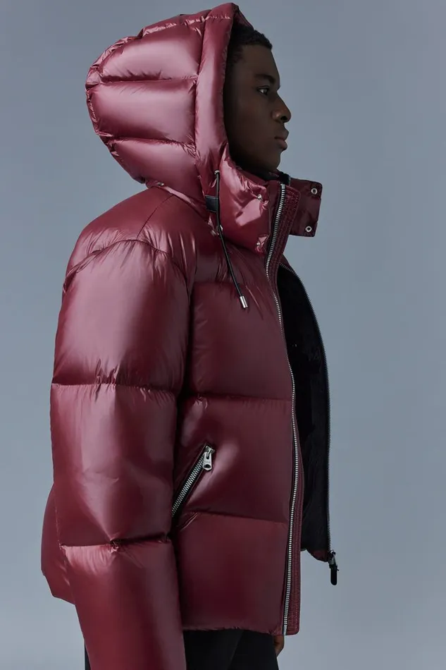 Puffer Men Mackage KENTZ Lustrous Down Jacket With Hood White