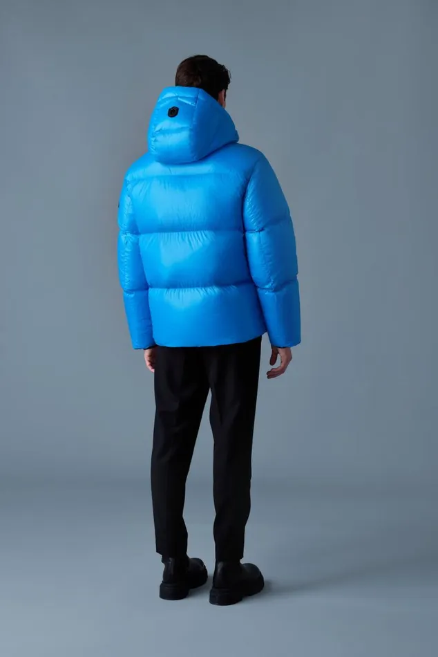 Puffer Men Mackage KENTZ Lustrous Down Jacket With Hood White