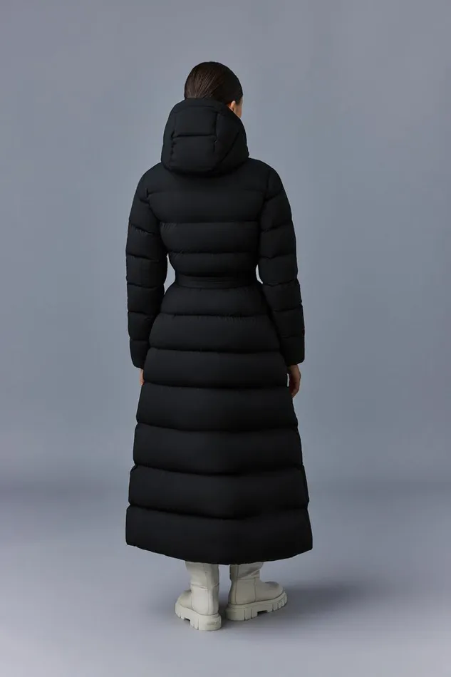 Puffers Women Mackage CALINACITY Stretch Down Maxi Coat Black