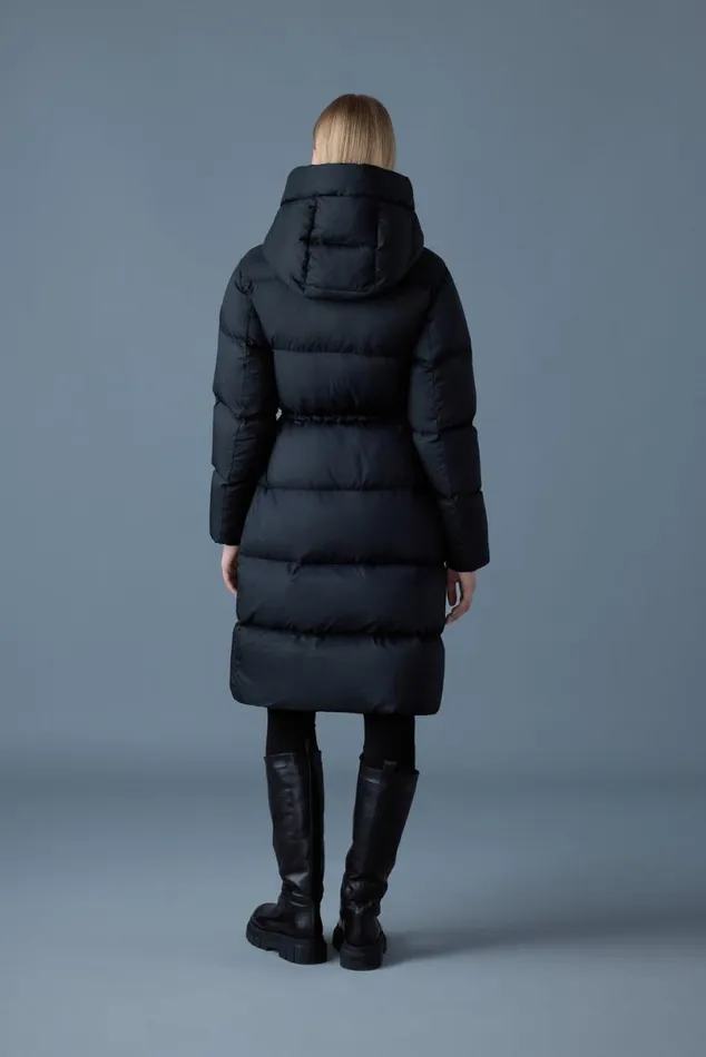 Puffers Women Mackage ISHANISW Softwash Long Down Coat With Hood Black Puffers Women Mackage ISHANISW Softwash Long Down Coat With Hood Black