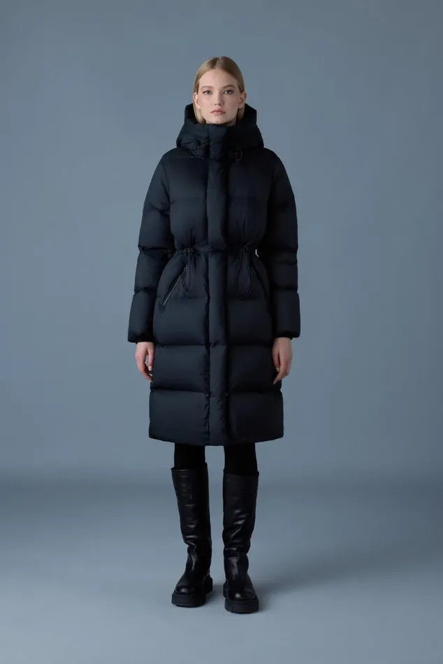 Puffers Women Mackage ISHANISW Softwash Long Down Coat With Hood Black Puffers Women Mackage ISHANISW Softwash Long Down Coat With Hood Black