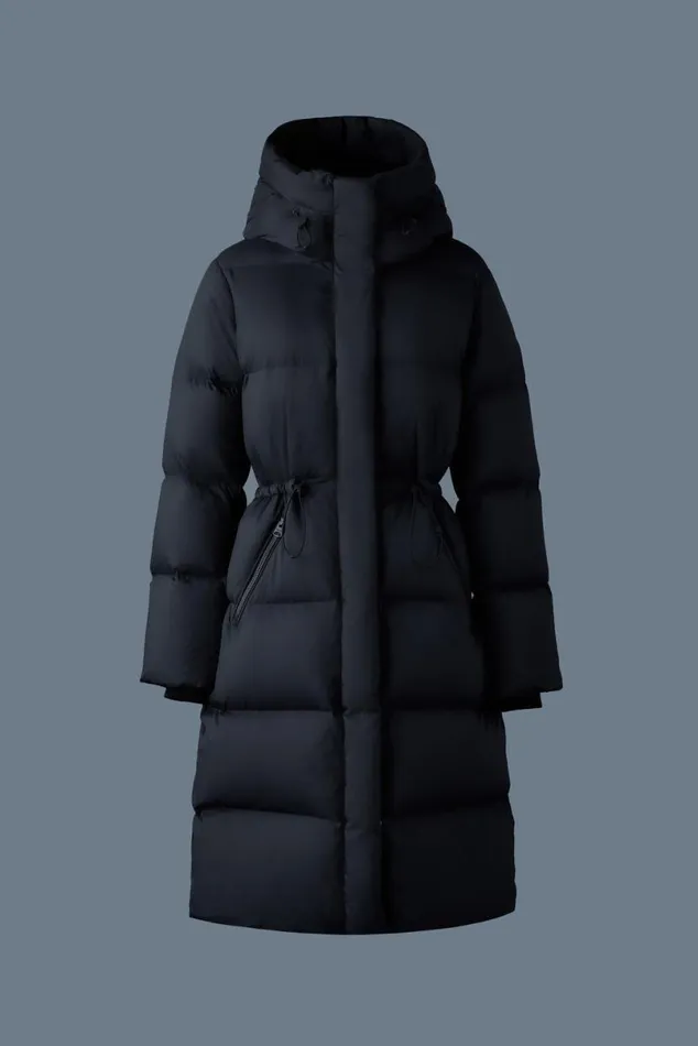 Puffers Women Mackage ISHANISW Softwash Long Down Coat With Hood Black Puffers Women Mackage ISHANISW Softwash Long Down Coat With Hood Black