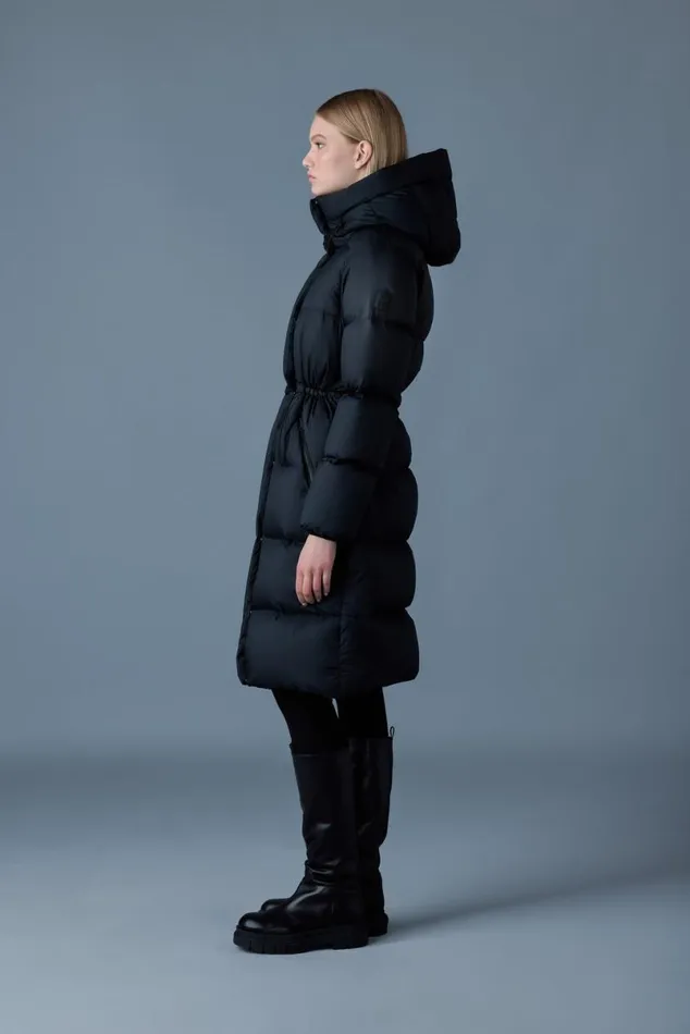 Puffers Women Mackage ISHANISW Softwash Long Down Coat With Hood Black Puffers Women Mackage ISHANISW Softwash Long Down Coat With Hood Black