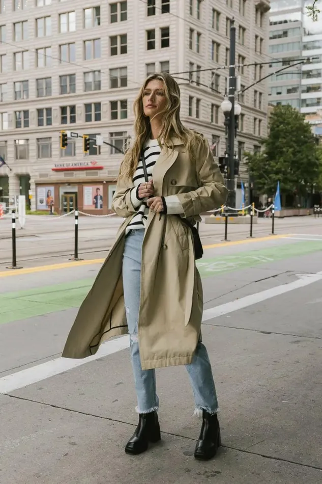 Rachel Trench Coat In Tan Tan Women Bohme Outerwear
