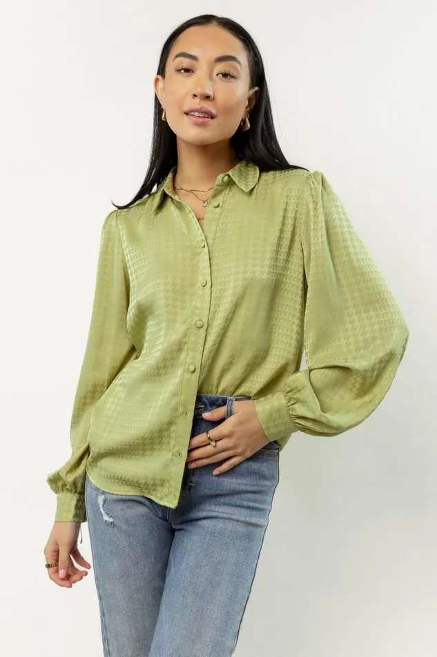 Raine Button Up 8211 FINAL SALE Chartreuse Women Bohme Tops