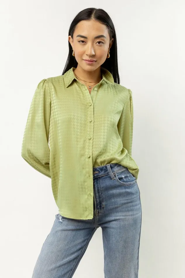 Raine Button Up 8211 FINAL SALE Chartreuse Women Bohme Tops