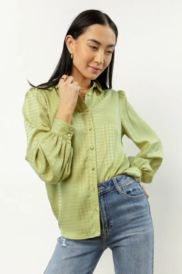 Raine Button Up 8211 FINAL SALE Chartreuse Women Bohme Tops