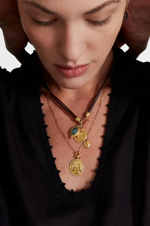 Roma Charm Necklace Emerald Mix Women Chan Luu Necklaces
