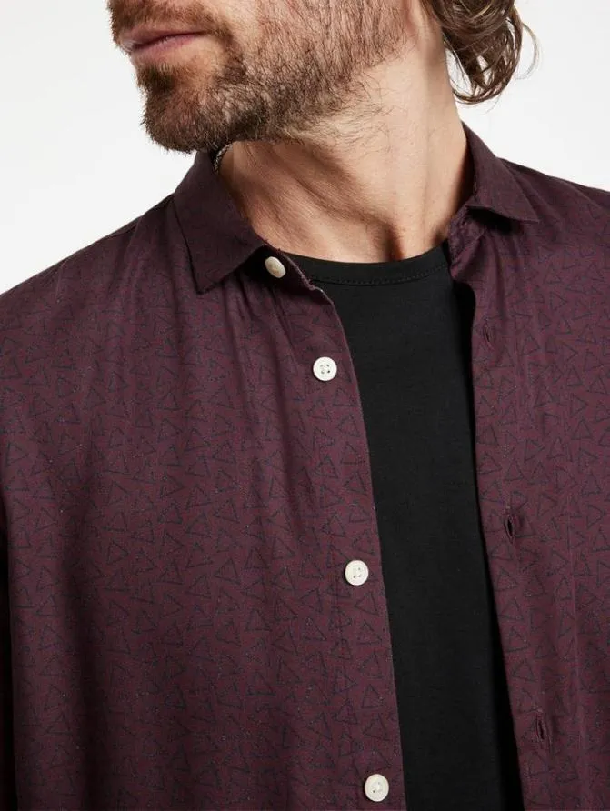 ROSS SHIRT Dark Plum Clothing John Varvatos Shirts