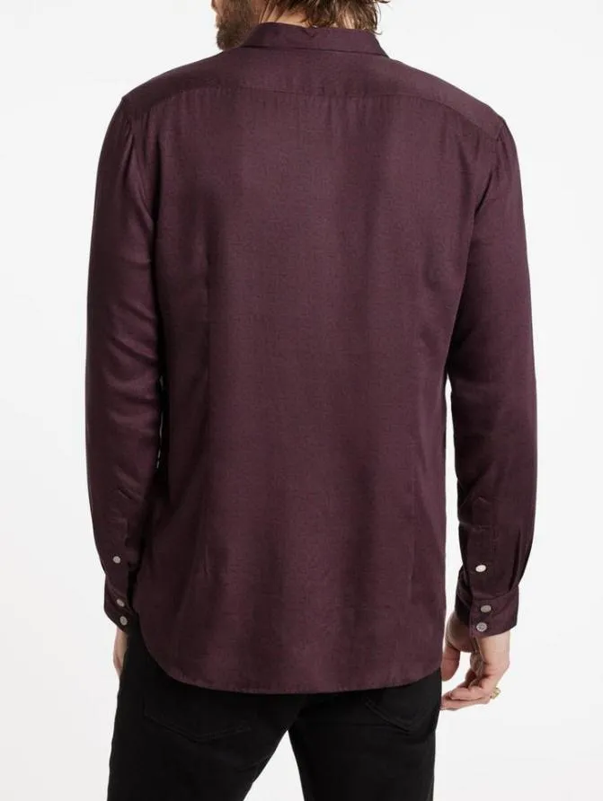 ROSS SHIRT Dark Plum Clothing John Varvatos Shirts