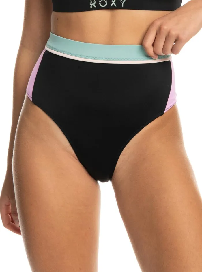 Roxy Bikinis Roxy Active High Waist Bikini Bottoms Anthracite 8211 Women
