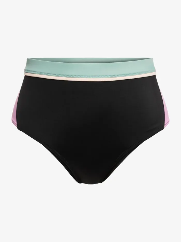 Roxy Bikinis Roxy Active High Waist Bikini Bottoms Anthracite 8211 Women Roxy Bikinis Roxy Active High Waist Bikini Bottoms Anthracite 8211 Women