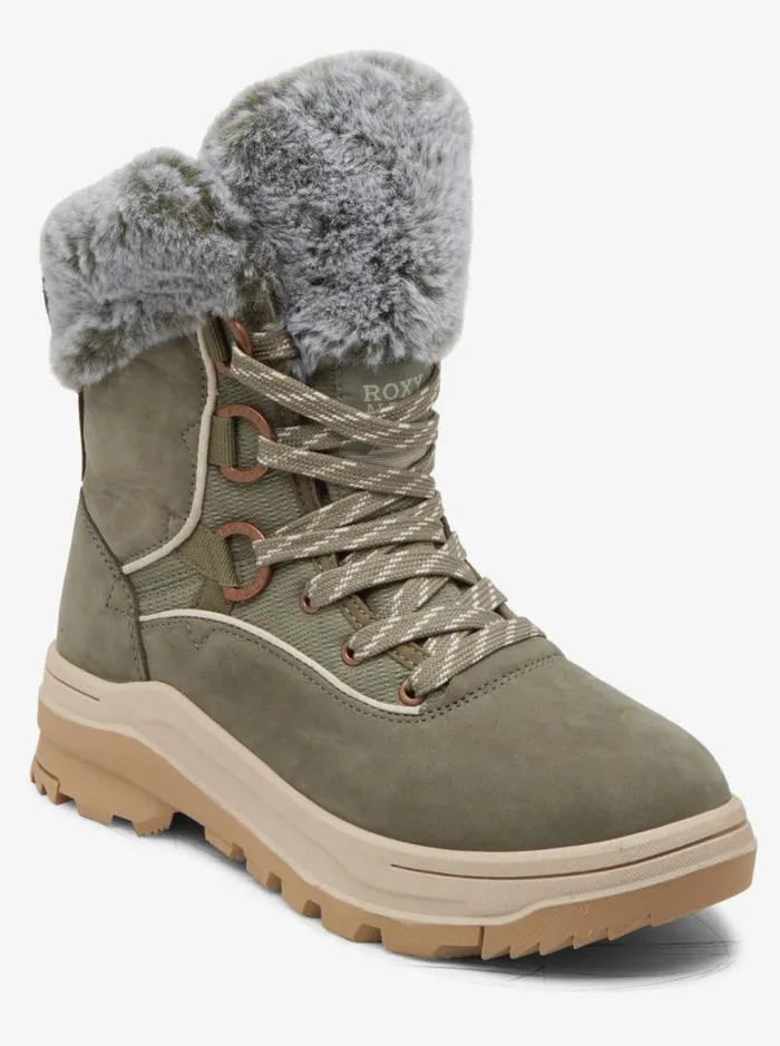 Roxy Boots Yuma LaceUp Boots Olive 8211 Women Roxy Boots Yuma LaceUp Boots Olive 8211 Women