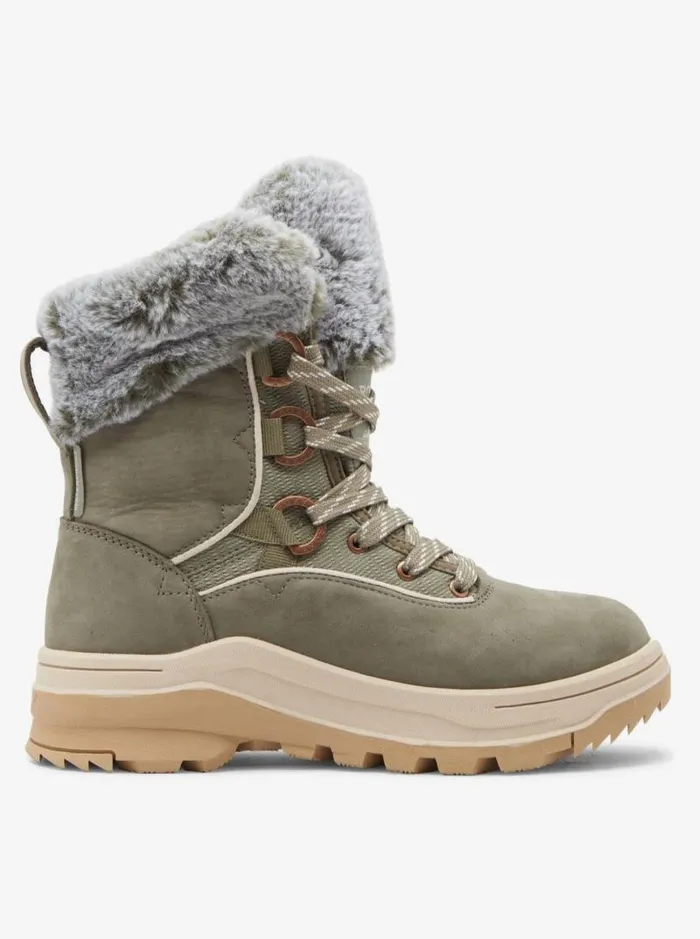 Roxy Boots Yuma LaceUp Boots Olive 8211 Women Roxy Boots Yuma LaceUp Boots Olive 8211 Women