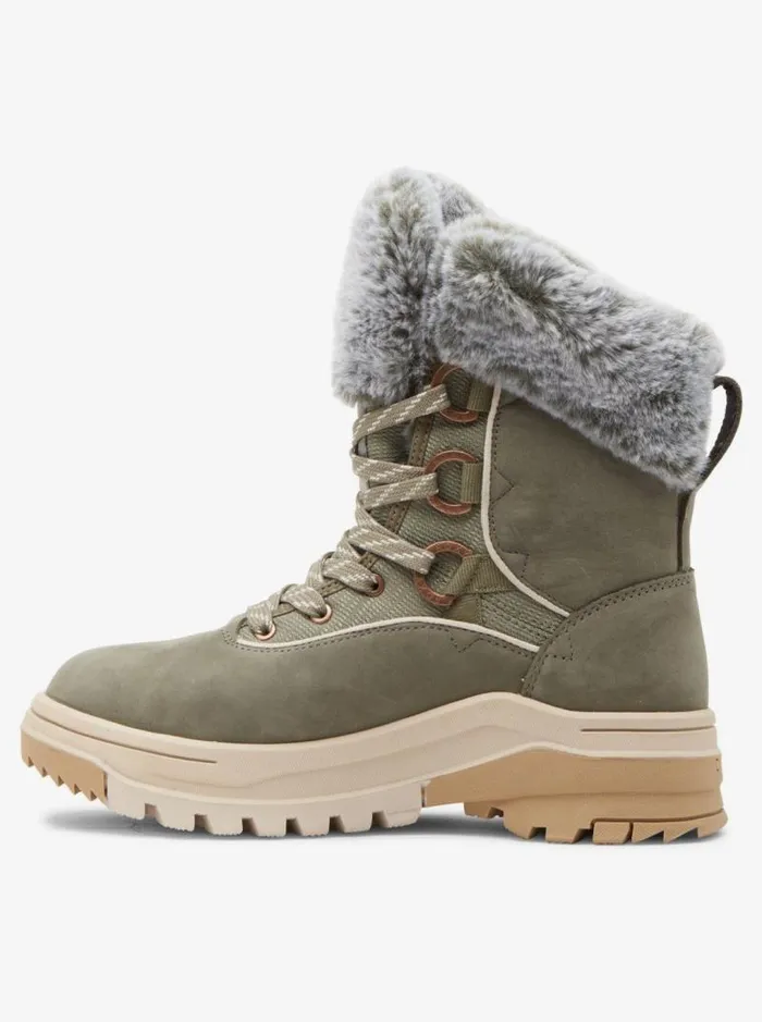 Roxy Boots Yuma LaceUp Boots Olive 8211 Women Roxy Boots Yuma LaceUp Boots Olive 8211 Women
