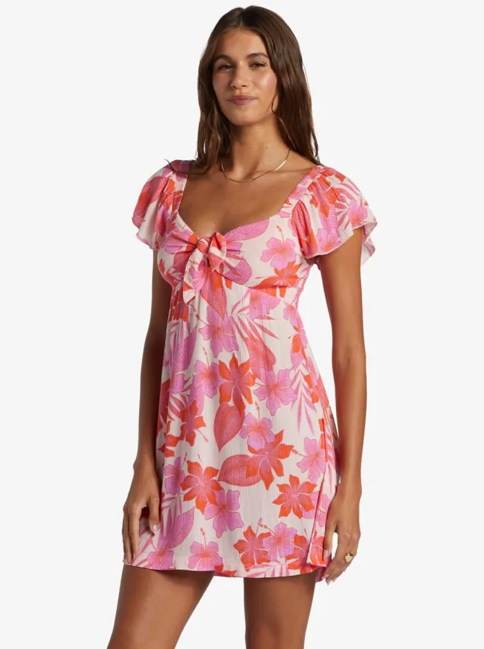 Roxy Dresses Oceanview Mini Dress Pale Dogwood Lhibiscus 8211 Women Roxy Dresses Oceanview Mini Dress Pale Dogwood Lhibiscus 8211 Women
