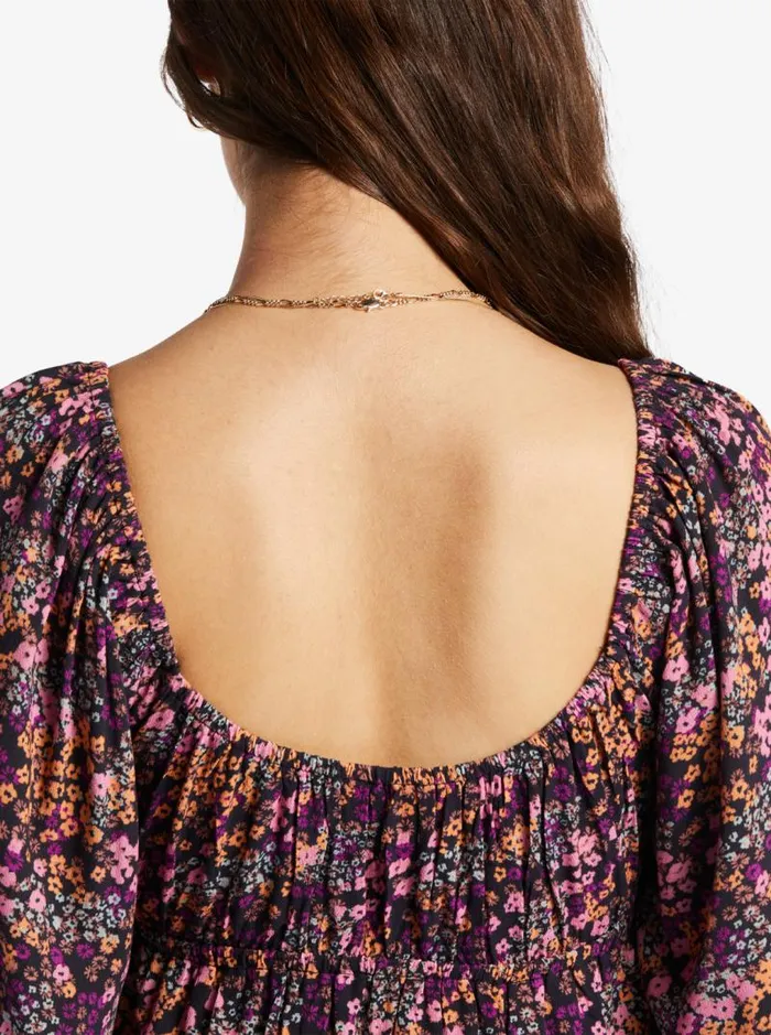 Roxy Dresses Sweetest Shores Puff Sleeve Dress Anthracite Floral Daze 8211 Women Roxy Dresses Sweetest Shores Puff Sleeve Dress Anthracite Floral Daze 8211 Women