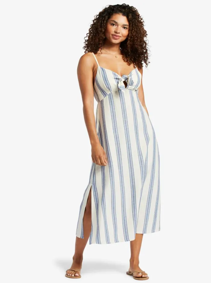 Roxy Dresses Sweetest Step Midi Dress Bayside Stripe 8211 Women