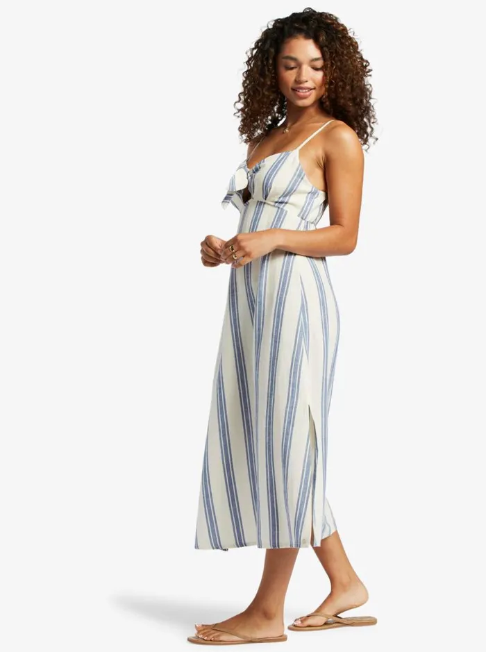 Roxy Dresses Sweetest Step Midi Dress Bayside Stripe 8211 Women