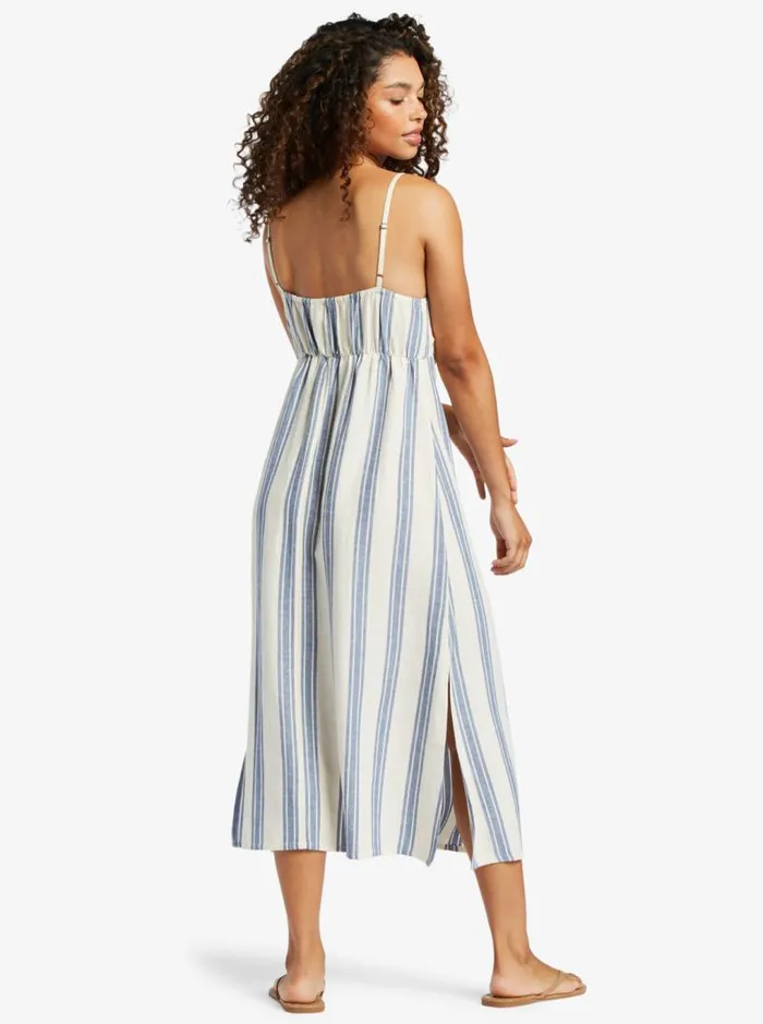 Roxy Dresses Sweetest Step Midi Dress Bayside Stripe 8211 Women