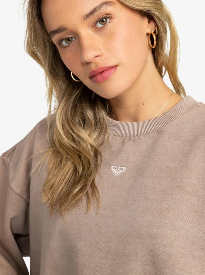 Roxy Fleece and Hoodies Surf Safari Sweatshirt Bitter Chocolate 8211 Women