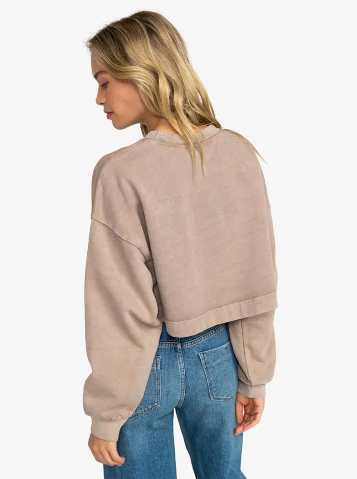 Roxy Fleece and Hoodies Surf Safari Sweatshirt Bitter Chocolate 8211 Women