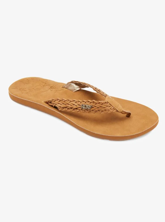 Roxy Flip Flops Lili Fashion Sandal Light Brown 8211 Women