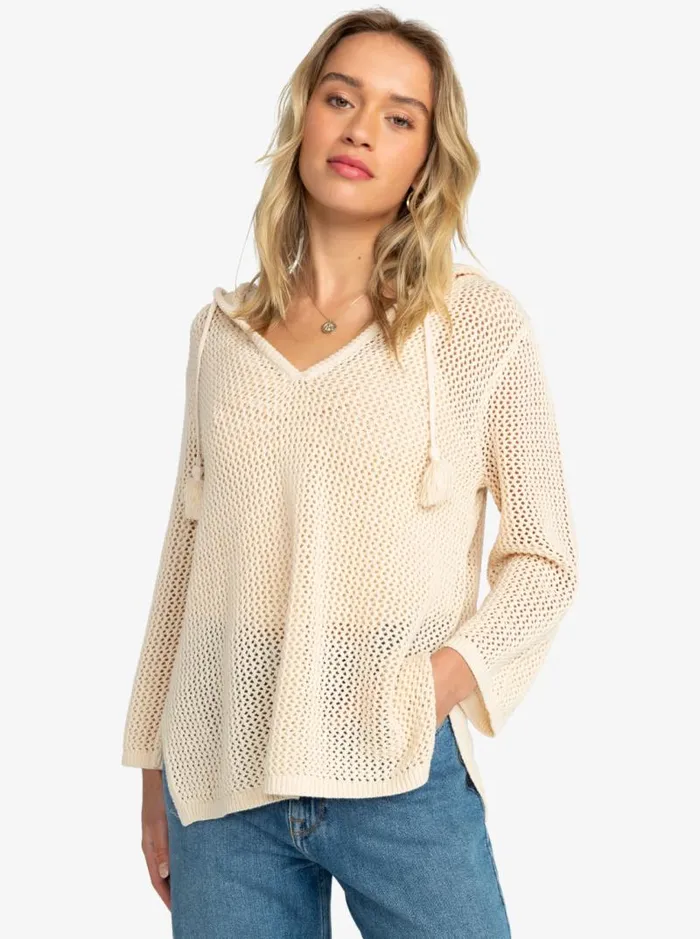 Roxy Jackets After Beach Break Poncho Hoodie Tapioca 8211 Women