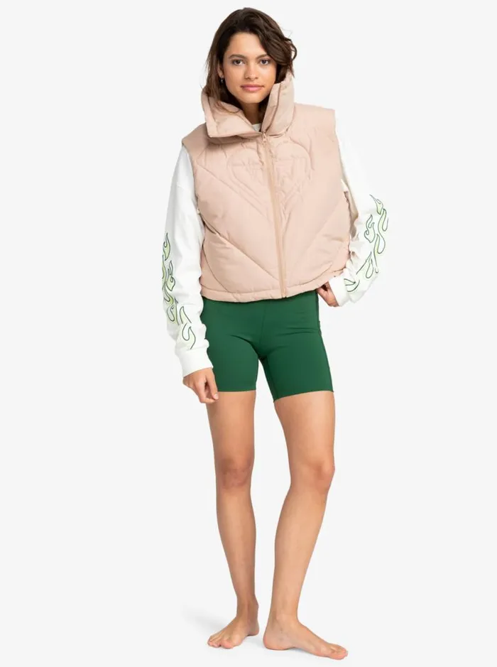 Roxy Jackets Kelia Puffer Vest Warm Taupe 8211 Women