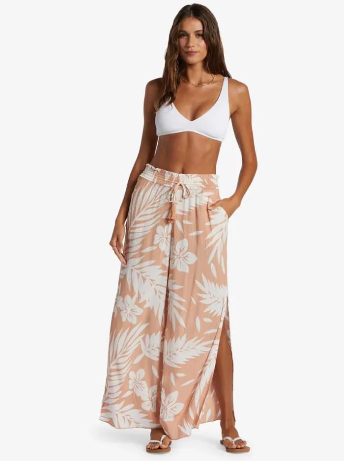 Roxy Pants and Jeans Tropical Rhythm Beach Pants Cafe Creme Palmeria 8211 Women