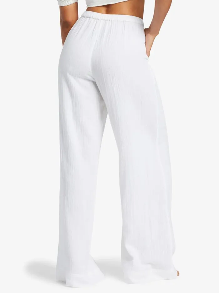 Roxy Pants and Jeans What A Vibe Beach Pants Snow White 8211 Women Roxy Pants and Jeans What A Vibe Beach Pants Snow White 8211 Women