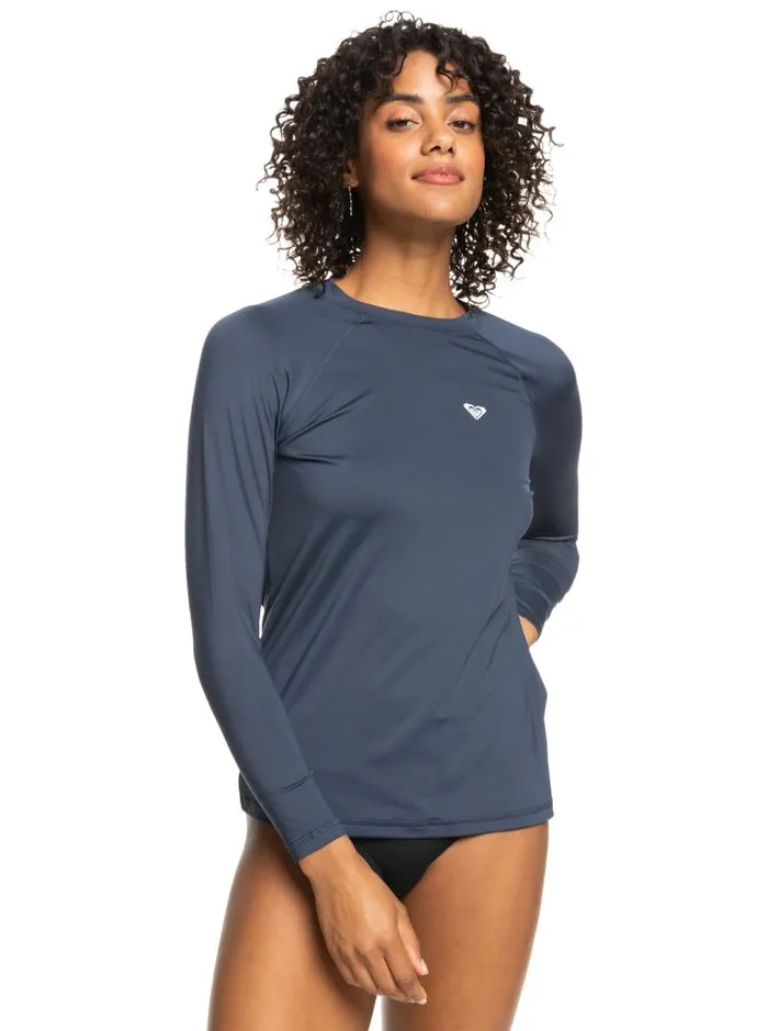 Roxy Rashguards Essentials Long Sleeve Rashguard Mood Indigo 8211 Women