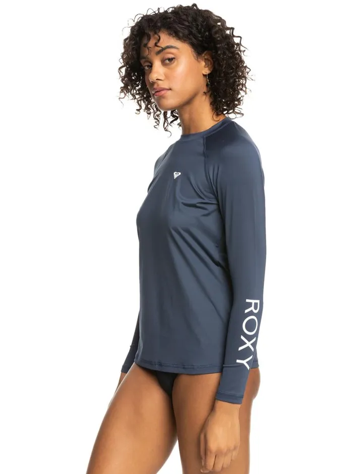 Roxy Rashguards Essentials Long Sleeve Rashguard Mood Indigo 8211 Women