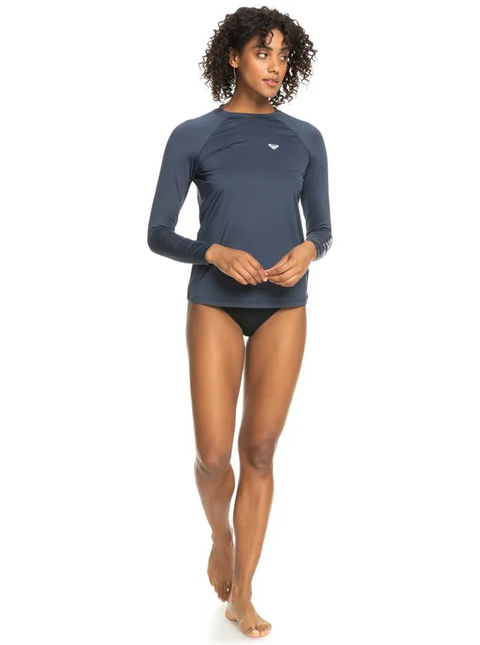 Roxy Rashguards Essentials Long Sleeve Rashguard Mood Indigo 8211 Women