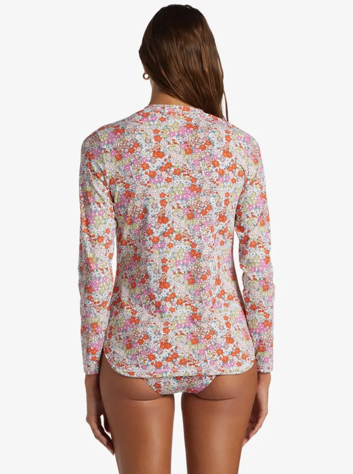 Roxy Rashguards Sea Skippin Long Sleeve UPF 50 Rashguard Tiger Lily Autumn Ditsy 8211 Women
