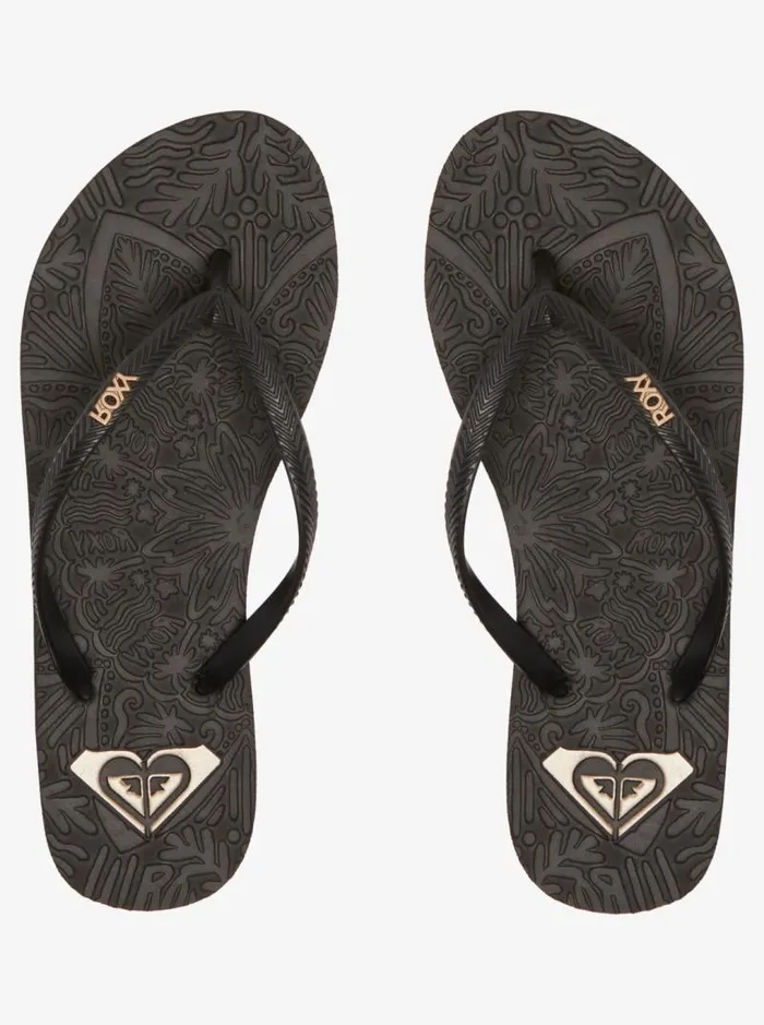 Roxy Sandals Antilles Flip Flops Black 8211 Women Roxy Sandals Antilles Flip Flops Black 8211 Women