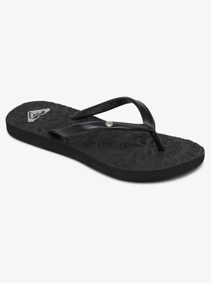 Roxy Shoes and Sandals Girl039s 416 Antilles FlipFlops Black 8211 Kids