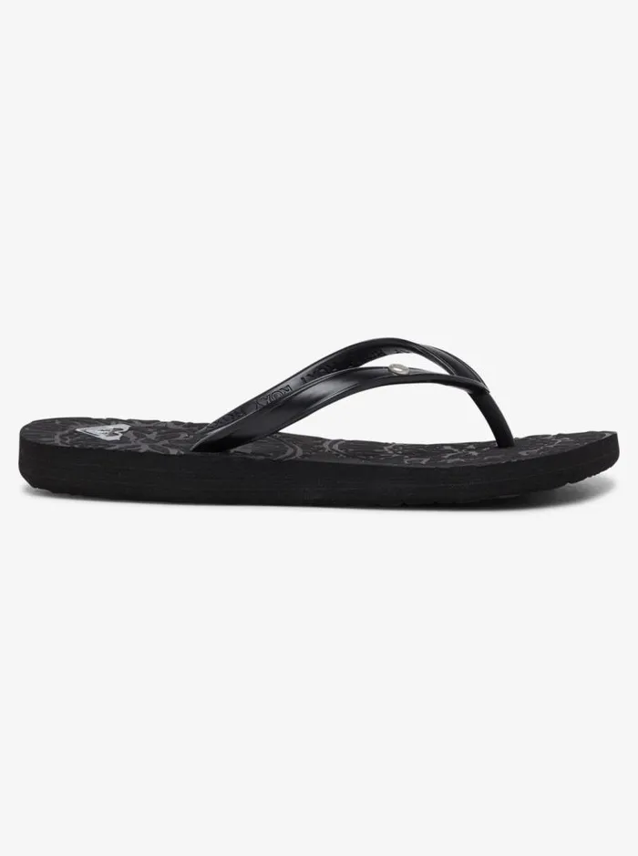 Roxy Shoes and Sandals Girl039s 416 Antilles FlipFlops Black 8211 Kids Roxy Shoes and Sandals Girl039s 416 Antilles FlipFlops Black 8211 Kids
