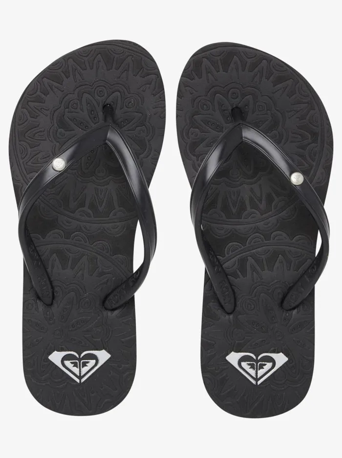 Roxy Shoes and Sandals Girl039s 416 Antilles FlipFlops Black 8211 Kids Roxy Shoes and Sandals Girl039s 416 Antilles FlipFlops Black 8211 Kids